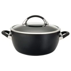 Circulon Symmetry Hard-Anodized Nonstick 5-1 And 2-Quart Covered Casserole, Black