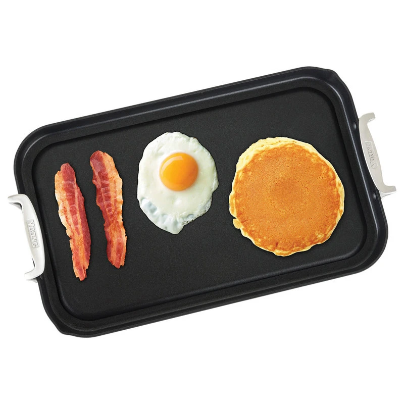 Viking Range Corporation Viking Hard Anodized Nonstick Double Burner Griddle, 18"x11"x1" - Image 2