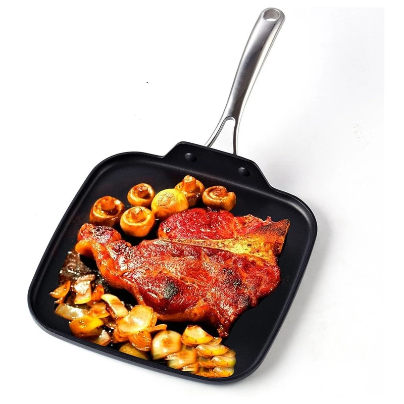 Cooks Standard Hard Anodized Nonstick Square Griddle Pan, 11"x11", Black - Image 4