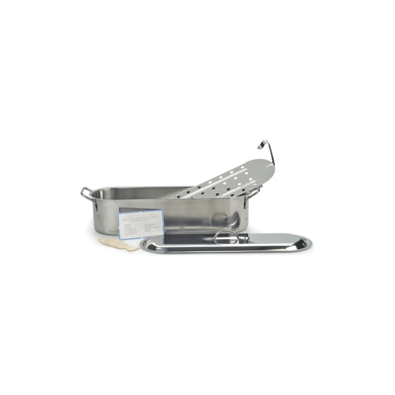 RSVP Endurance Stainless Steel Fish Poacher Pan With Handles, 18 X 7 Inch - Image 2