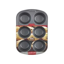 Bradshaw International Good Cook 04033 6 Cup Texas Size Muffin Pan, 3.5"