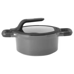 BergHOFF International Inc. GEM 8" Non-Stick Covered Casserole, 1.9 Qt, Grey, Stay Cool