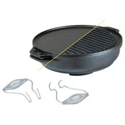 Lodge Cast Iron Cookware Lodge Cast Iron 14 Inch Cook-It-All Set With Bail Hooks
