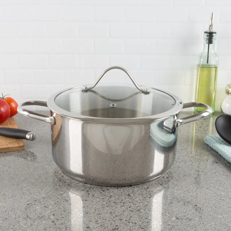 6 Quart Stock Pot-Stainless Steel Pot, Lid By Classic Cuisine - Image 2