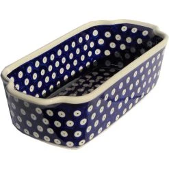 Zaklady Ceramiczne Boleslawiec Polish Pottery Loaf Baker With Handles, Pattern Number: 42