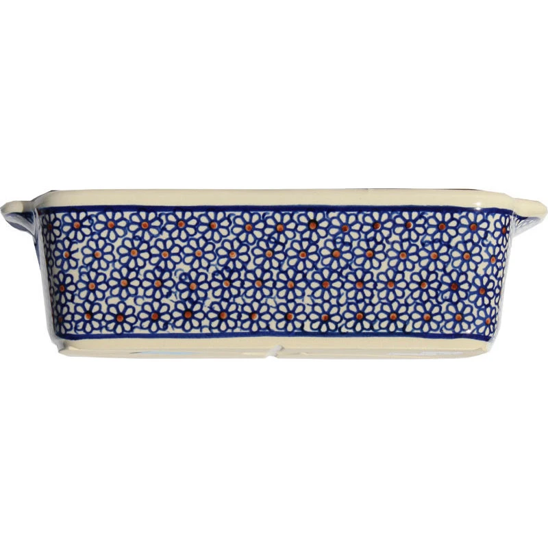 Zaklady Ceramiczne Boleslawiec Polish Pottery Loaf Baker With Handles, Pattern Number: 120 - Image 3