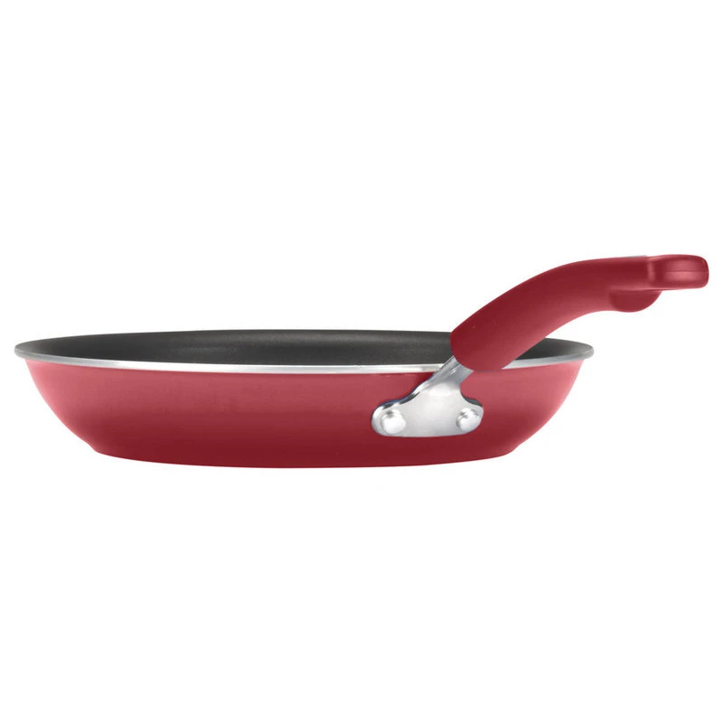Rachael Ray Cookware Hard Enamel Nonstick Twin Pack 9-1 And 4" And 11" Skillets, Red Gradient - Image 4