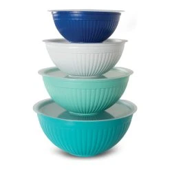 Nordic Ware Coastal Blue 8-Piece Covered Bowl Set
