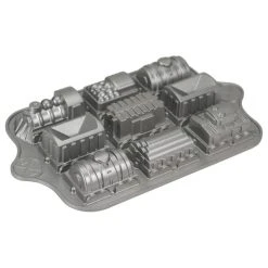Nordic Ware Platinum Brushed Aluminum Train Cake Pan