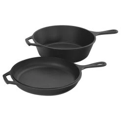 Lodge Cast Iron Cookware Lodge Logic Cast Iron Combo Cooker Dutch Oven And Griddle, 3 Quart