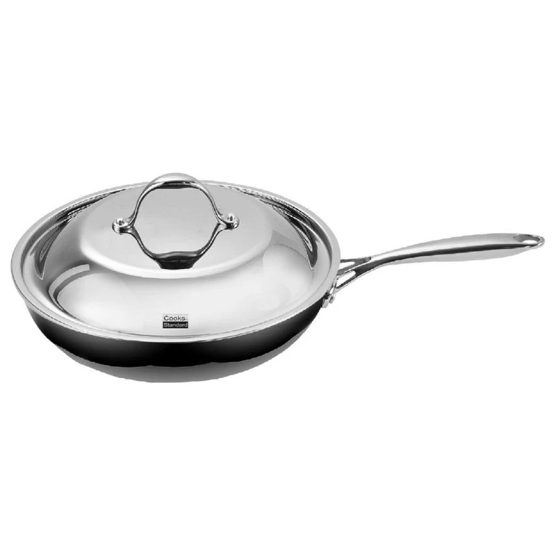 Cooks Standard 12" Multy-Ply Clad Stainless Steel Fry Pan With Dome Lid - Image 2