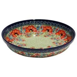 Zaklady Ceramiczne Boleslawiec Polish Pottery Dish Pie Plate, Pattern Number: 296ar