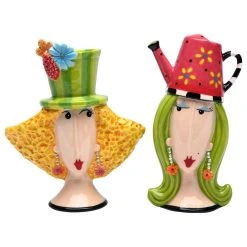 Cosmos Gifts Corp. Garden Lady Salt And Pepper Shakers, Set Of 2