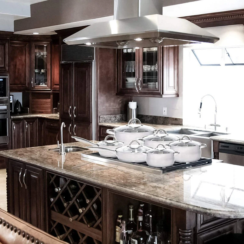 Heim Concept 12-Piece Stainless Steel Cookware Sets With Glass Lid - Image 2