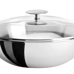 Cristel USA Inc. 1.5 Qt. Wok With Domed Glass Lid, 3 Qt.
