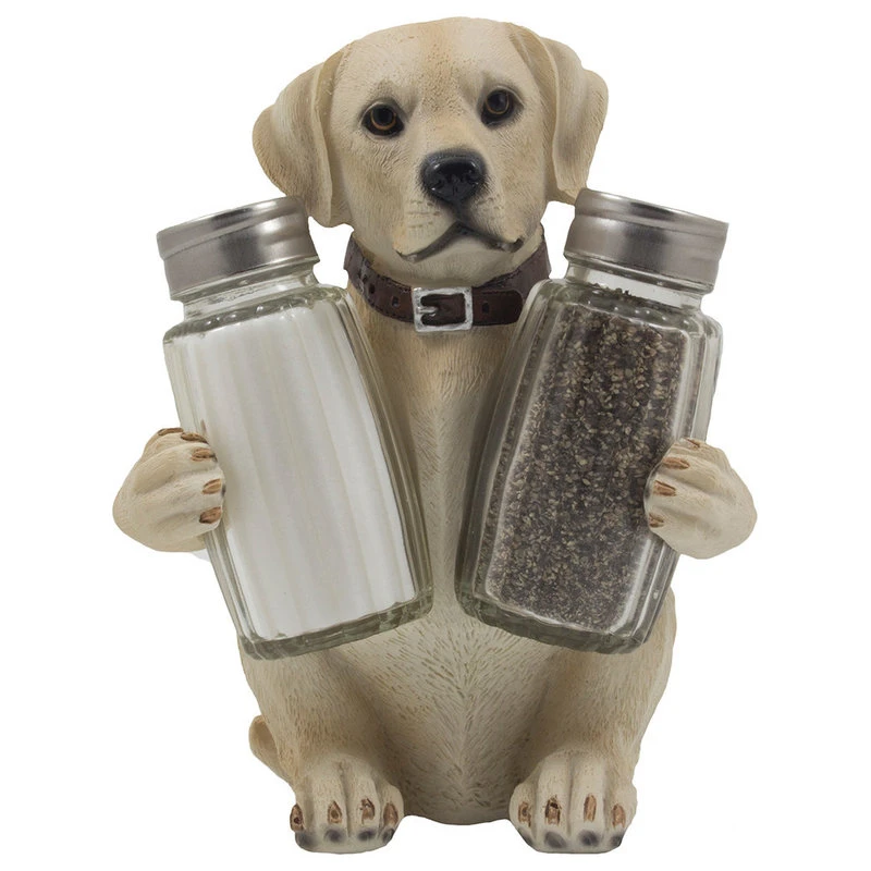 DWK Corp. Labrador Retriever Dog Salt And Pepper Shaker, 3-Piece Set