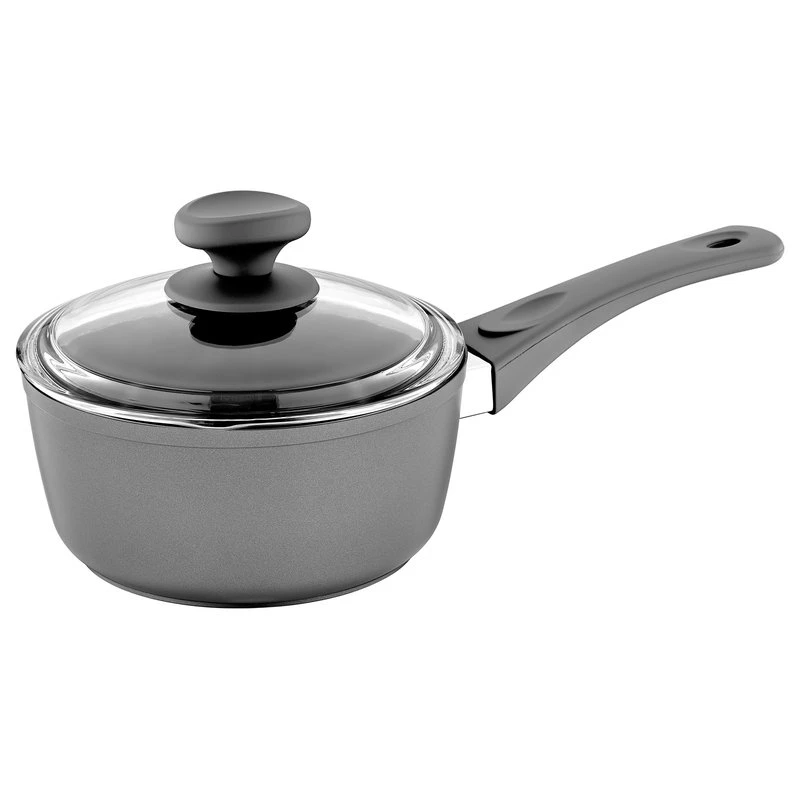 Saflon Titanium Nonstick Sauce Pan With Glass Lid, PFOA Free, 3-Quart