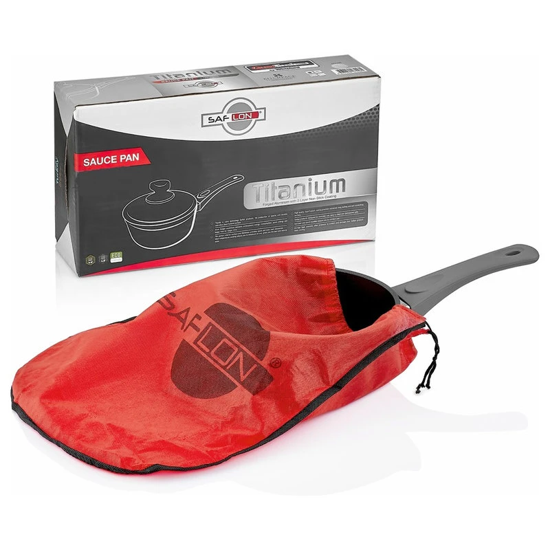 Saflon Titanium Nonstick Sauce Pan With Glass Lid, PFOA Free, 3-Quart - Image 5
