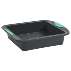Trudeau Pro Mint And Gray Structure Silicone 8 Inch Square Cake Pan