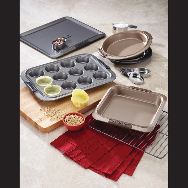 Anolon Advanced Bronze Nonstick Bakeware 5-Piece Bakeware Set With Silicone Grips - Image 2