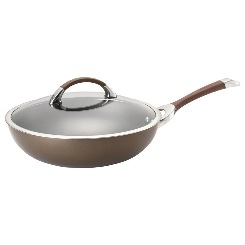 Circulon Symmetry Chocolate Hard-Anodized Nonstick 12" Covered Essential Pan