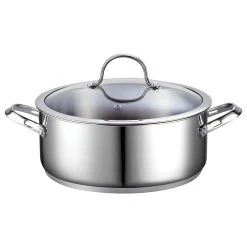 Cooks Standard Classic 7 Quart Stainless Steel Dutch Oven Casserole Stockpot