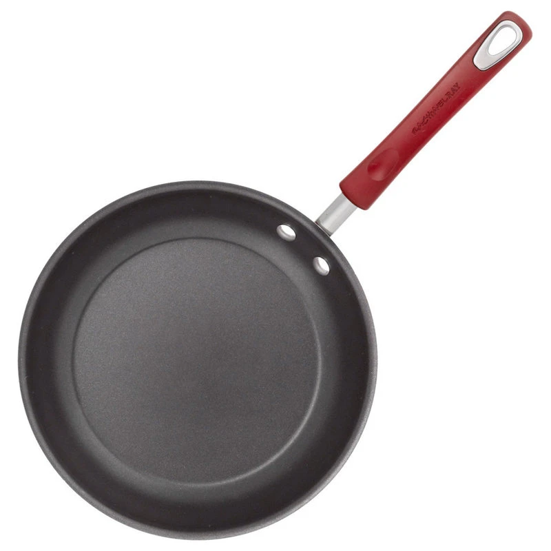 Rachael Ray Cookware Hard Enamel Nonstick Twin Pack 9-1 And 4" And 11" Skillets, Red Gradient - Image 3