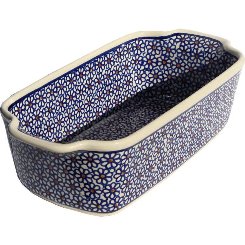 Zaklady Ceramiczne Boleslawiec Polish Pottery Loaf Baker With Handles, Pattern Number: 120