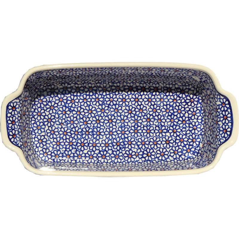 Zaklady Ceramiczne Boleslawiec Polish Pottery Loaf Baker With Handles, Pattern Number: 120 - Image 2