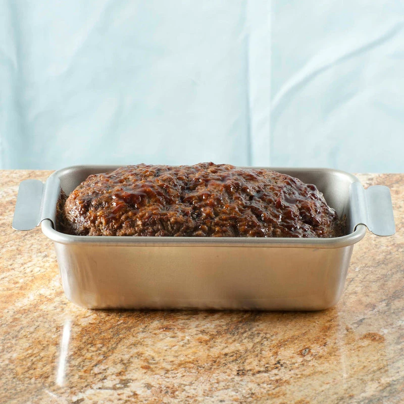 Nordic Ware Naturals 10 X 3 Inch Meat Loaf Pan With Lifting Trivet - Image 2