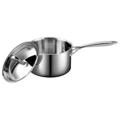 Cooks Standard Multi-Ply Clad Stainless-Steel Covered Sauce Pan, 1.5-Quart