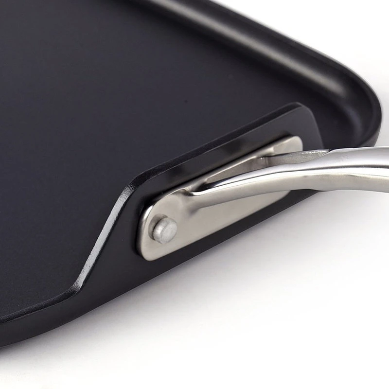 Cooks Standard Hard Anodized Nonstick Square Griddle Pan, 11"x11", Black - Image 3