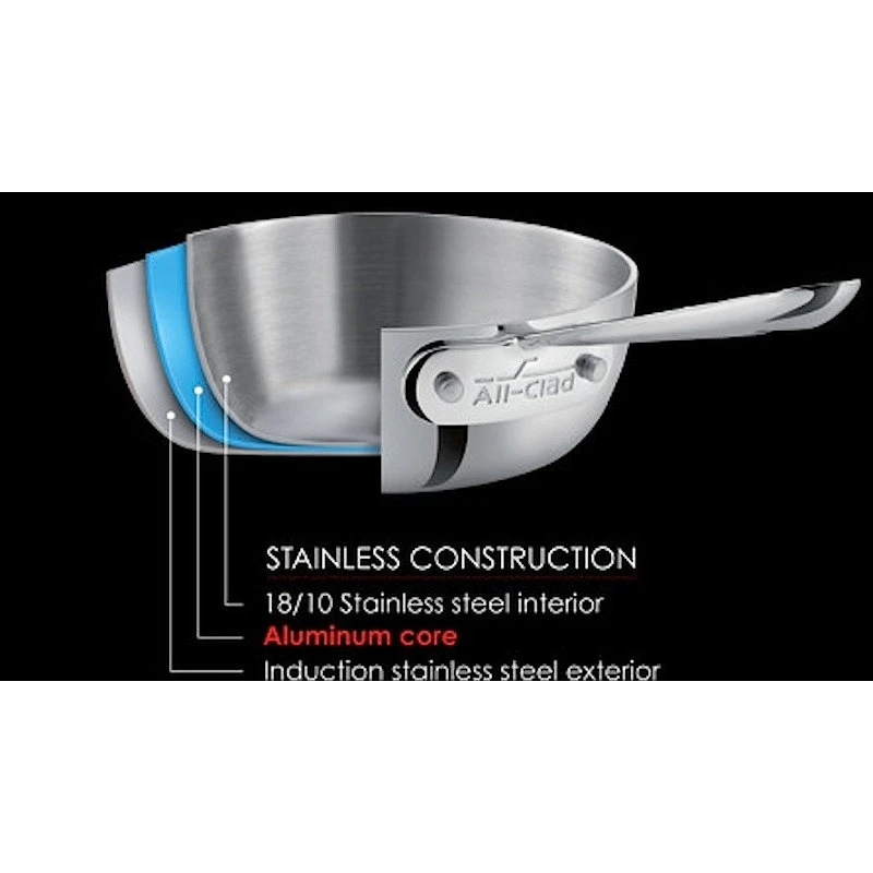 All-Clad Metalcrafters LLC All Clad SS Nonstick Fry Pan, 8" - Image 2