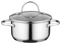 BergHOFF International Inc. Essentials 6.25" 18/10 Stainless Steel Covered Casserole, 1.7 Qt, Comfort