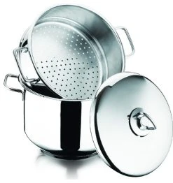 Hascevher Stainless Steel Steamer Cooking Pot Cooker Stack Insert, 4 Quart