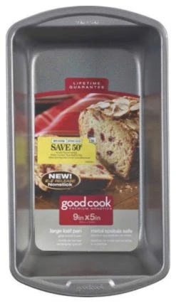 Bradshaw International Good Cook Non-Stick Loaf Baking Pan, Large, 9"x5"