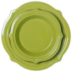 Chantal Lime Green Talavera 2 Piece Pie Dish Set