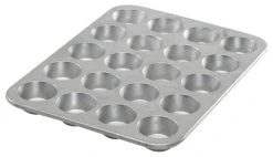 Nordic Ware Naturals Aluminum 24 Cavity Petite Muffin Pan