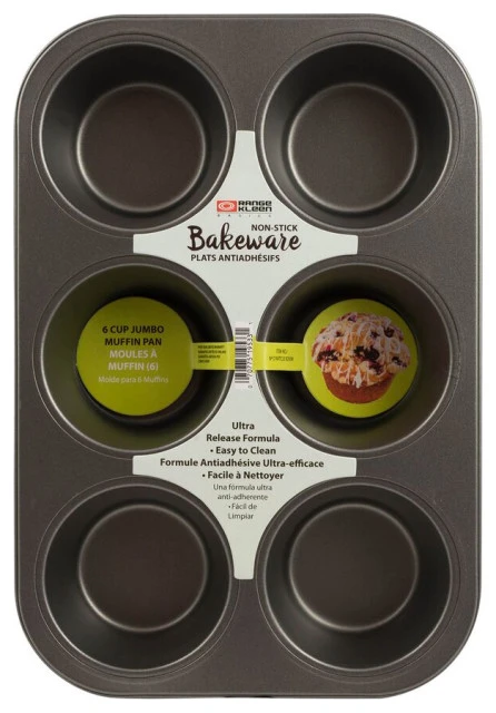 Range Kleen Mfg / Berndes Cookware Muffin Pan Non-Stick 6 Jumbo