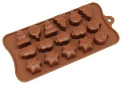 Freshware 16-Cavity Silicone Christmas Shapes Mold