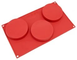 Freshware 3-Cavity Silicone Disc Cake Mold