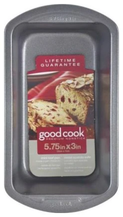 Bradshaw International Good Cook 04024 Non-stick Loaf Baking Pan, Mini, 5.75" X 3"