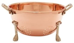 Old Dutch International 6"Dia. Decor Copper Berry Colander Unlined