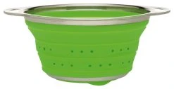 HIC Harold Import Co. HIC Harold Import Co Green Silicone 1.25 Quart Collapsible Colander