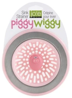 HIC Joie MSC 78616 Oink Oink Piggy Kitchen Sink Strainer, Pink
