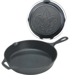 Lodge Cast Iron Cookware Lodge Logic Boy Scouts Of America Cast Iron Skillet With Assist Handle, 12 Inch