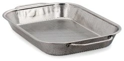 RSVP International Stainless Steel BBQ Precision Pierced Roasting Pan