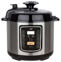 SPT Appliance Inc. 6.5-Quart Stainless Steel Electric Pressure Cooker With Quick Release Button