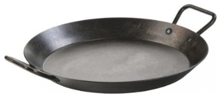 Lodge Cast Iron Cookware Lodge Seasoned Carbon Steel Paella Style Skillet, 15 Inch