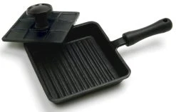 Norpro Mini Cast Iron Panini Pan With Press